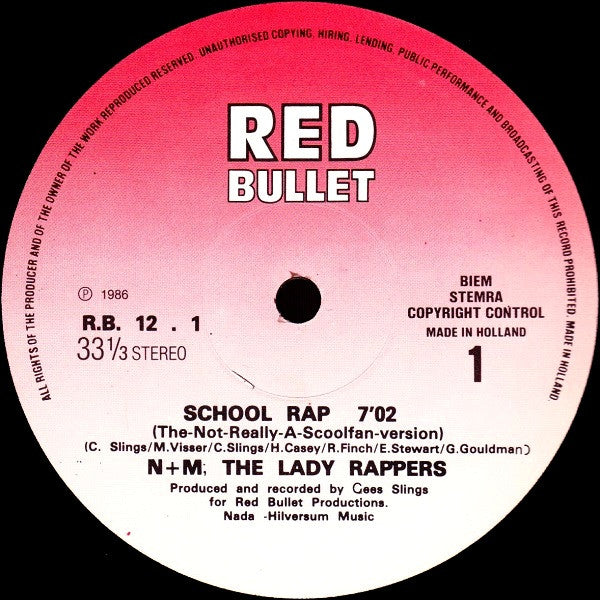 N&M (The Lady Rappers) : School Rap (12")