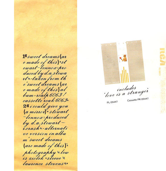 Eurythmics : Sweet Dreams (Are Made Of This) (7", Single)