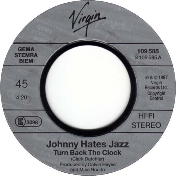 Johnny Hates Jazz : Turn Back The Clock (7", Single)