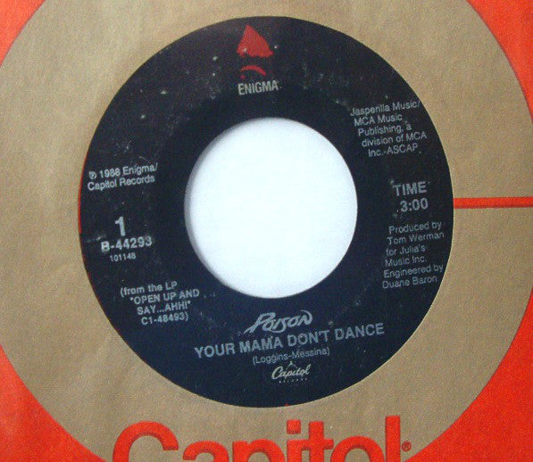 Poison (3) : Your Mama Don't Dance (7", Single)
