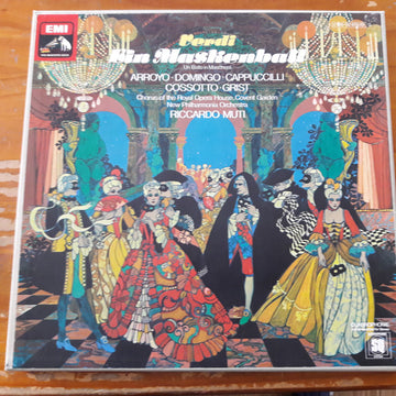 Giuseppe Verdi, Martina Arroyo, Placido Domingo, Piero Cappuccilli, Fiorenza Cossotto, Reri Grist, Chorus Of The Royal Opera House, Covent Garden, New Philharmonia Orchestra, Riccardo Muti : Ein Maskenball (Un Ballo In Maschera) (Box, Album + 3xLP, Quad)