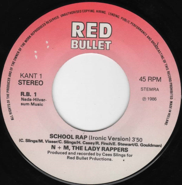 N+M, The Lady Rappers* : School Rap (7", Single)