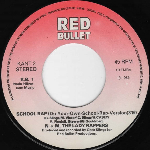 N+M, The Lady Rappers* : School Rap (7", Single)