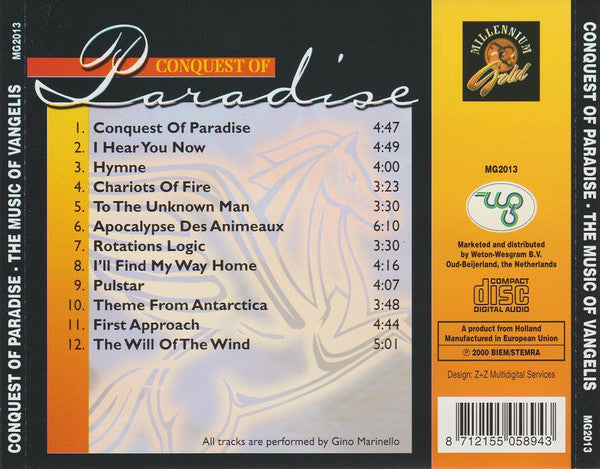 Gino Marinello : Conquest Of Paradise - The Music Of Vangelis (CD, Album)