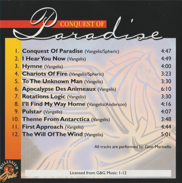 Gino Marinello : Conquest Of Paradise - The Music Of Vangelis (CD, Album)