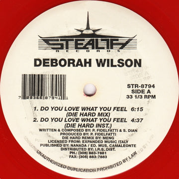 Deborah Wilson : Do You Love What You Feel (12", Red)