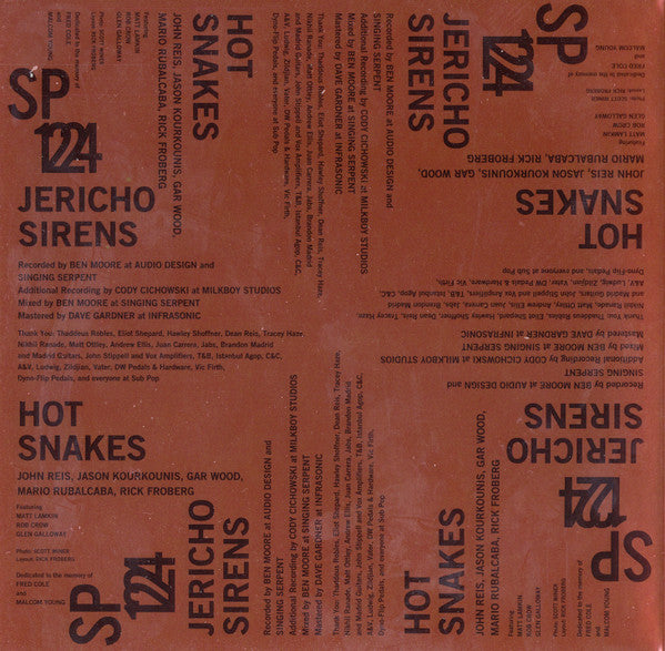 Hot Snakes : Jericho Sirens (CD, Album)