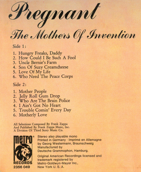 The Mothers : Pregnant (LP, Comp)