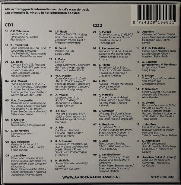 Various : Aangenaam... Klassiek 2016 (2xCD, Album)