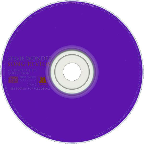 Stevie Wonder : Song Review - A Greatest Hits Collection (CD, Comp)