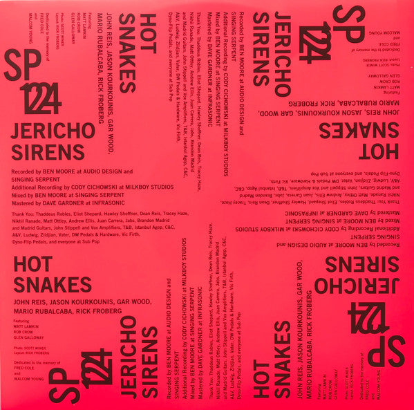 Hot Snakes : Jericho Sirens (LP, Album, Whi)