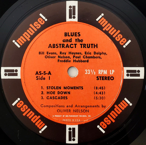 Oliver Nelson : The Blues And The Abstract Truth (LP, Album, RE, RP)