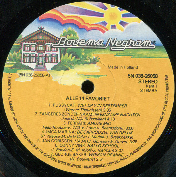 Various : Alle 14 Favoriet (LP, Comp)