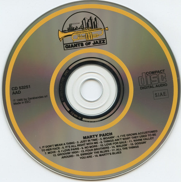 Marty Paich : Arranger, Conductor, Piano (CD, Comp)