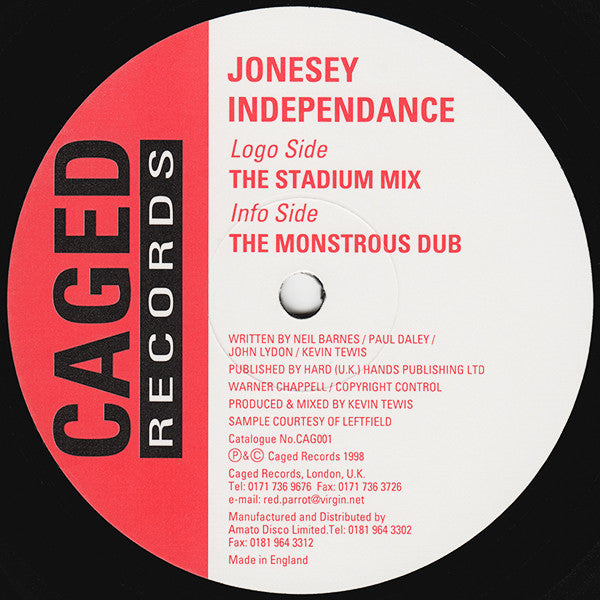 Jonesey : Independance (12")