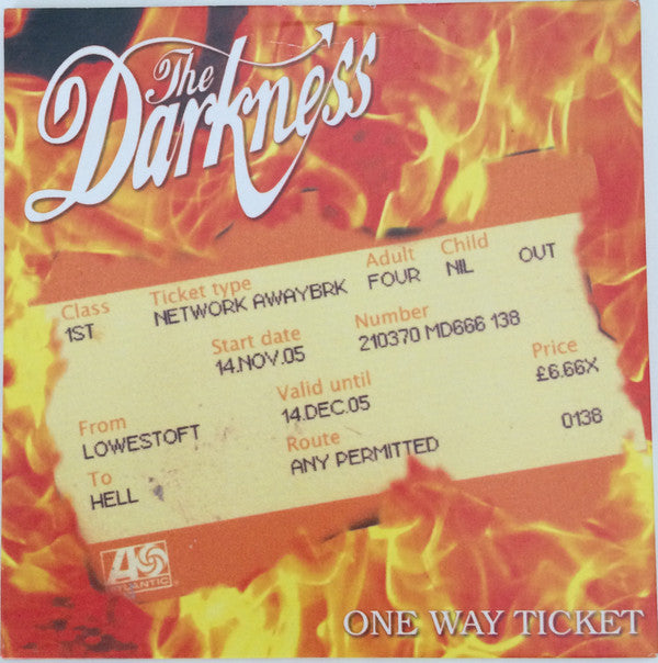 The Darkness : One Way Ticket (CD, Promo, Car)