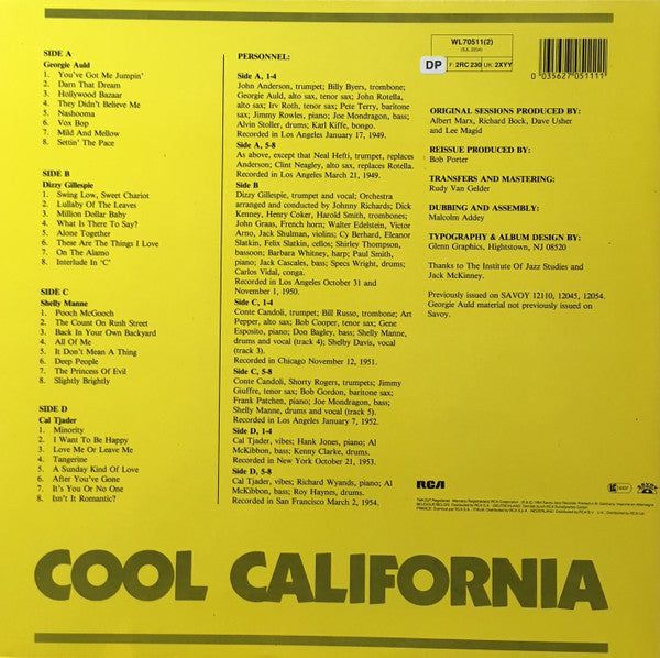 Georgie Auld, Dizzy Gillespie, Shelly Manne, Cal Tjader : Cool California  (2xLP, Comp)