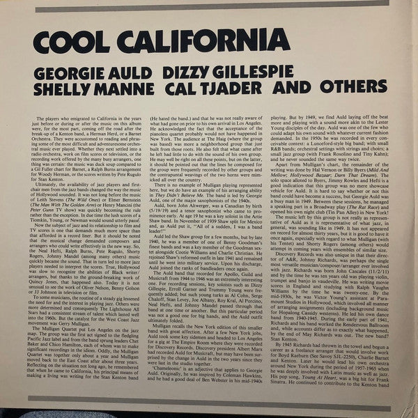 Georgie Auld, Dizzy Gillespie, Shelly Manne, Cal Tjader : Cool California  (2xLP, Comp)