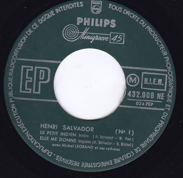 Henri Salvador : 1 - Pot Pourri (7", EP, Mono, RP)