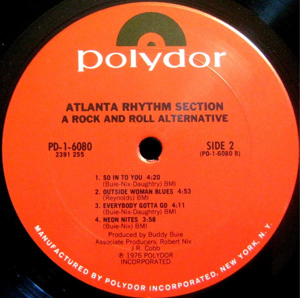 Atlanta Rhythm Section : A Rock And Roll Alternative (LP, Album, Pit)