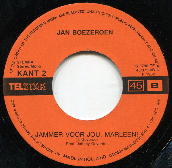 Jan Boezeroen : Wat Kan Ik Er Nou Aan Doen.... (7", Single)