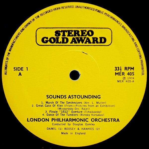 London Philharmonic Orchestra : Sounds Astounding (LP, Yel)