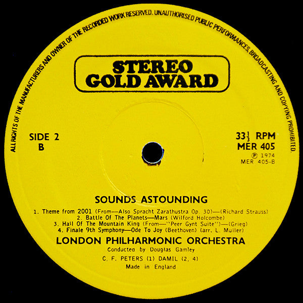 London Philharmonic Orchestra : Sounds Astounding (LP, Yel)