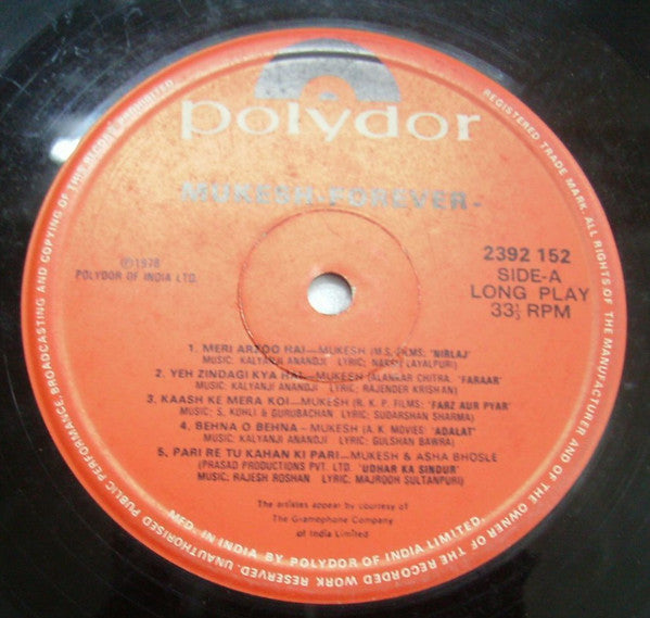 Mukesh : ~Forever~ (LP, Comp)