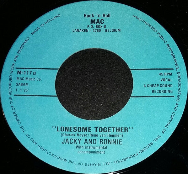 Jacky And Ronnie : Lonesome Together / Wing-Ding (7", Single)