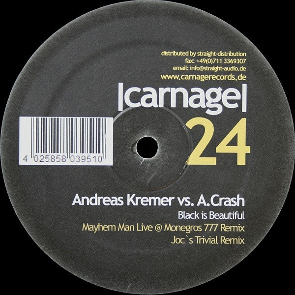 Andreas Kremer vs. A. Crash : Black Is Beautiful (12")