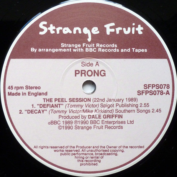 Prong : The Peel Sessions (12", EP)