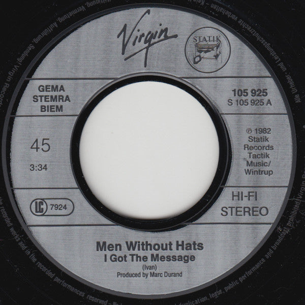 Men Without Hats : I Got The Message (7", Single)