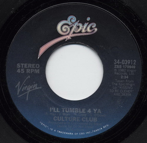 Culture Club : I'll Tumble 4 Ya! (7", Single, Styrene, Pit)