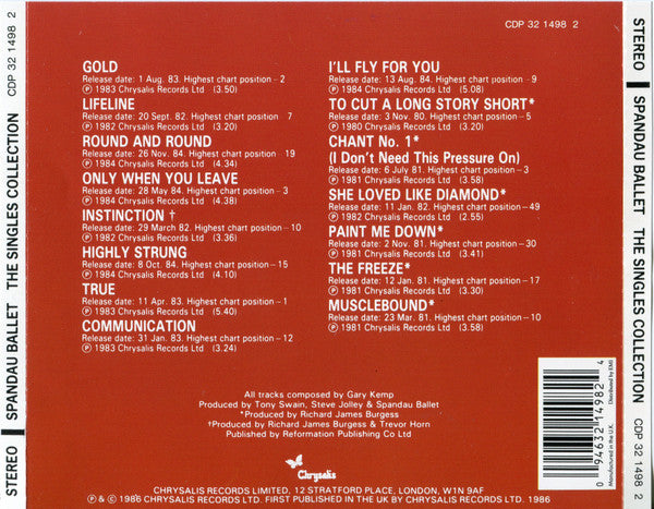 Spandau Ballet : The Singles Collection (CD, Comp, RE)