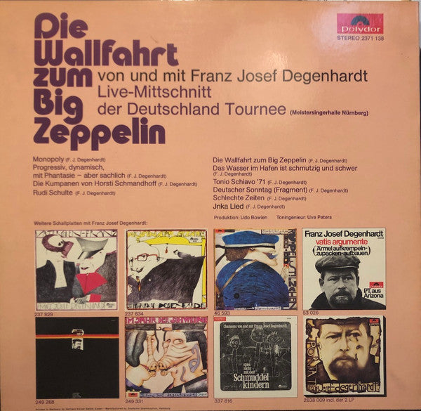 Franz Josef Degenhardt : Die Wallfahrt Zum Big Zeppelin (LP, Album)
