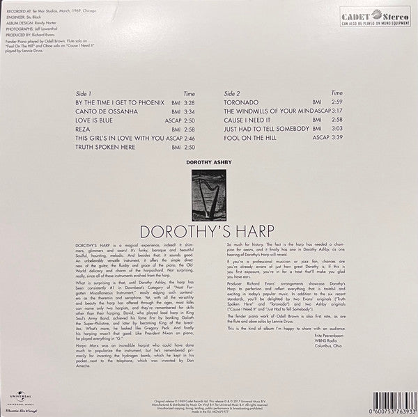 Dorothy Ashby : Dorothy's Harp (LP, Album, RE, 180)