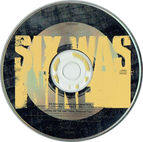 Six Was Nine : Drop Dead Beautiful (CD, Maxi)