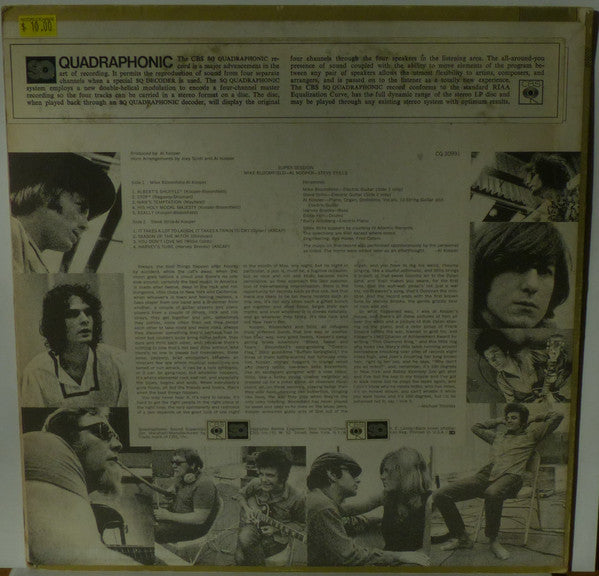 Mike Bloomfield, Al Kooper, Stephen Stills : Super Session (LP, Album, Quad, SQ)
