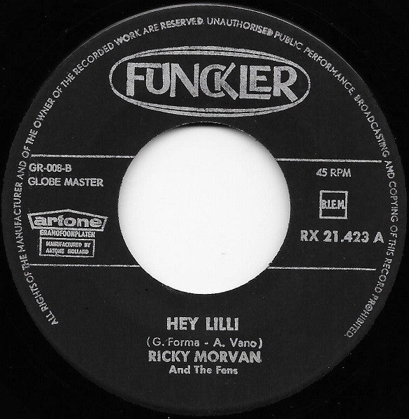 Ricky Morvan And The Fens : Hey Lilli / Silhouette Of My Dream (7", Single)