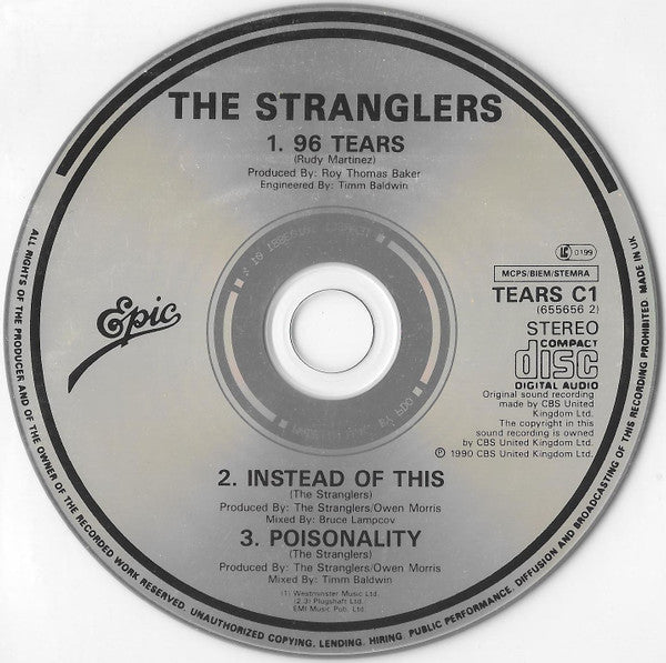 The Stranglers : 96 Tears (CD, Single, Tea)