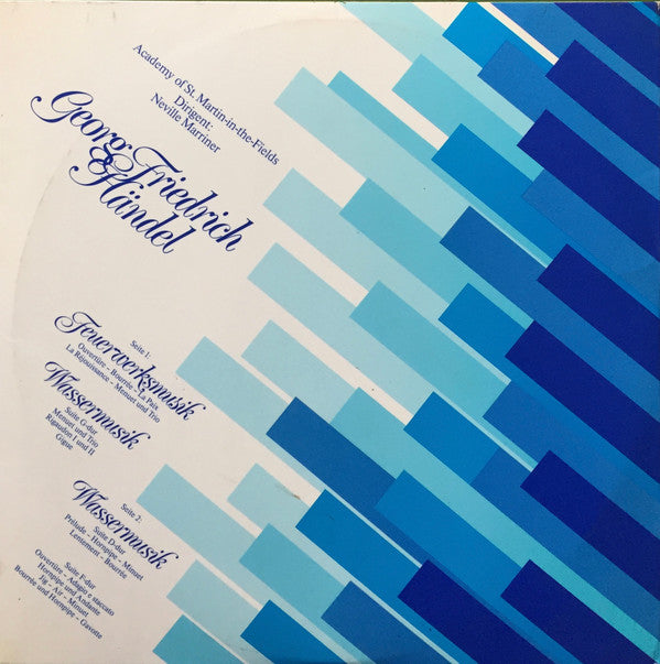 Georg Friedrich Händel - The Academy Of St. Martin-in-the-Fields / Dirigent: Sir Neville Marriner : Feuerwerksmusik / Wassermusik (LP, Club, S/Edition, Gat)