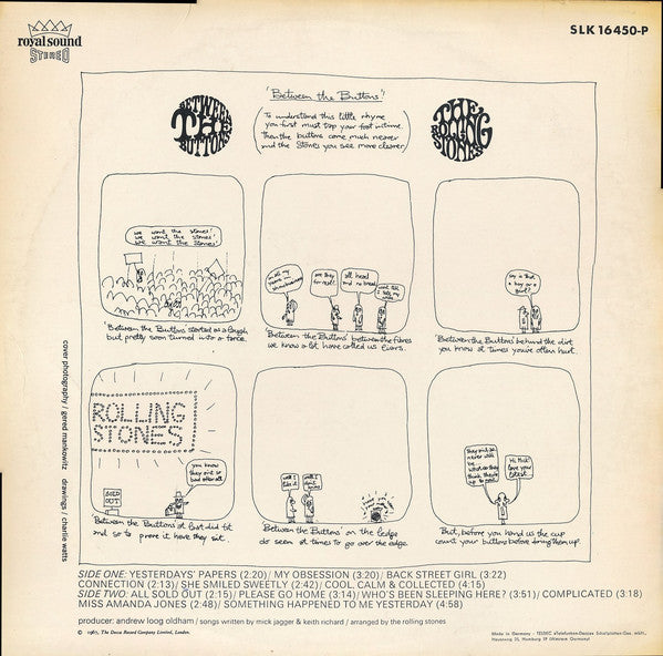 The Rolling Stones : Between The Buttons (LP, Album, RE)