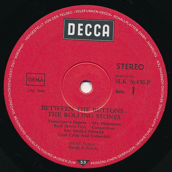 The Rolling Stones : Between The Buttons (LP, Album, RE)