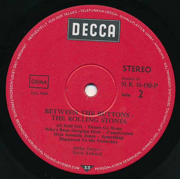 The Rolling Stones : Between The Buttons (LP, Album, RE)
