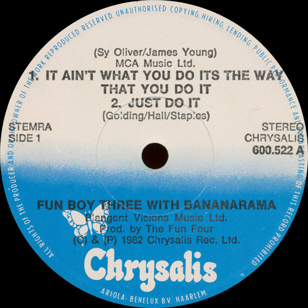 The Fun Boy Three* With Bananarama : It Aint What You Do.... /Just Do It (Extended Version) (12")