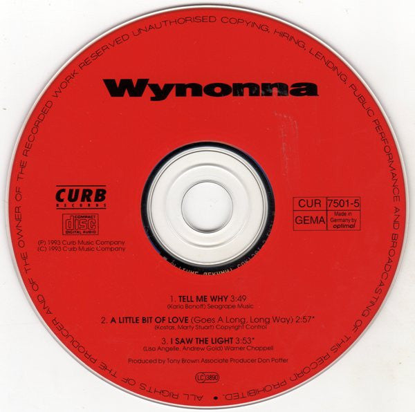 Wynonna : Tell Me Why (CD, Maxi)
