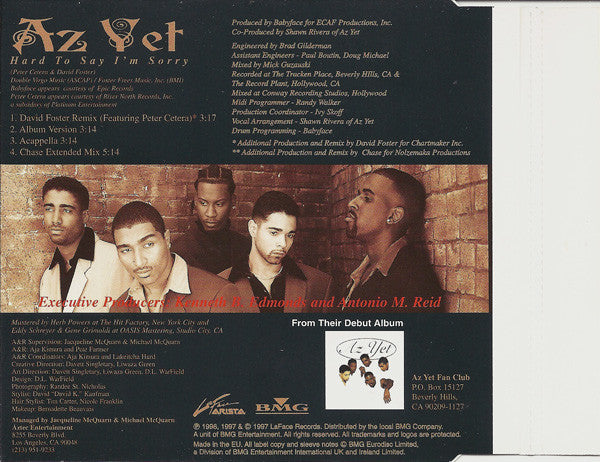 Az Yet Featuring Peter Cetera : Hard To Say I'm Sorry (CD, Maxi, CD1)
