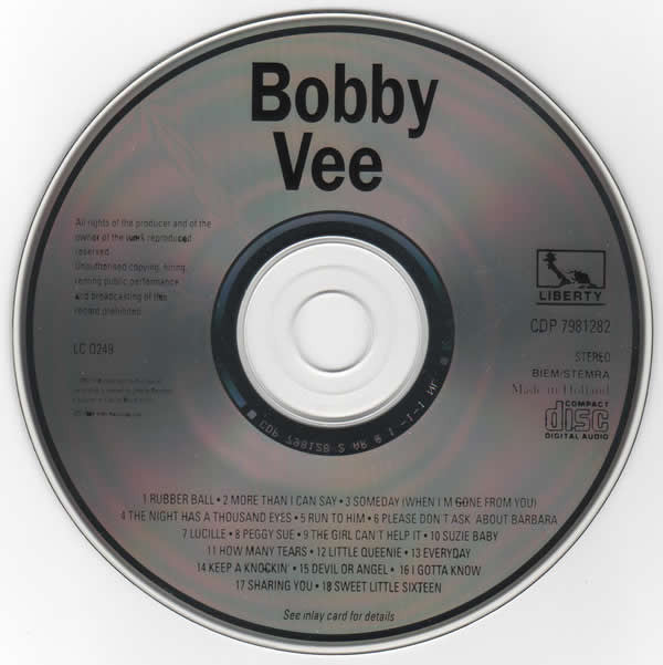 Bobby Vee : Bobby Vee (CD, Comp)