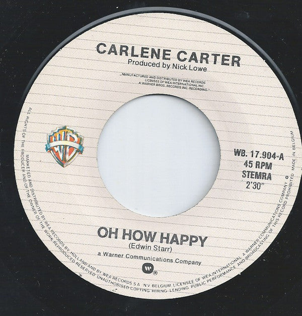 Carlene Carter : Oh How Happy (7", Single)