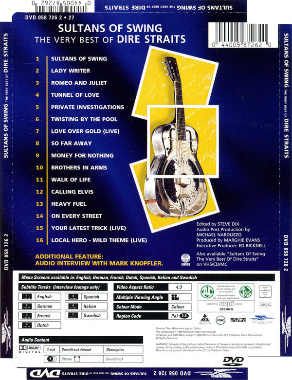 Dire Straits : Sultans Of Swing - The Very Best Of Dire Straits (DVD-V, Comp, Copy Prot., PAL)